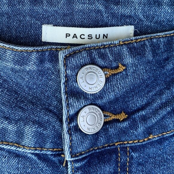 Pacsun Stretch Low Rise Boot 2-Button Jeans Sz27 - Picture 14 of 16